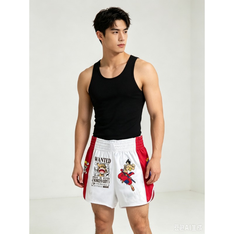 Shirt Camp Collar - New White Sharingan 3D Cartoon Muay