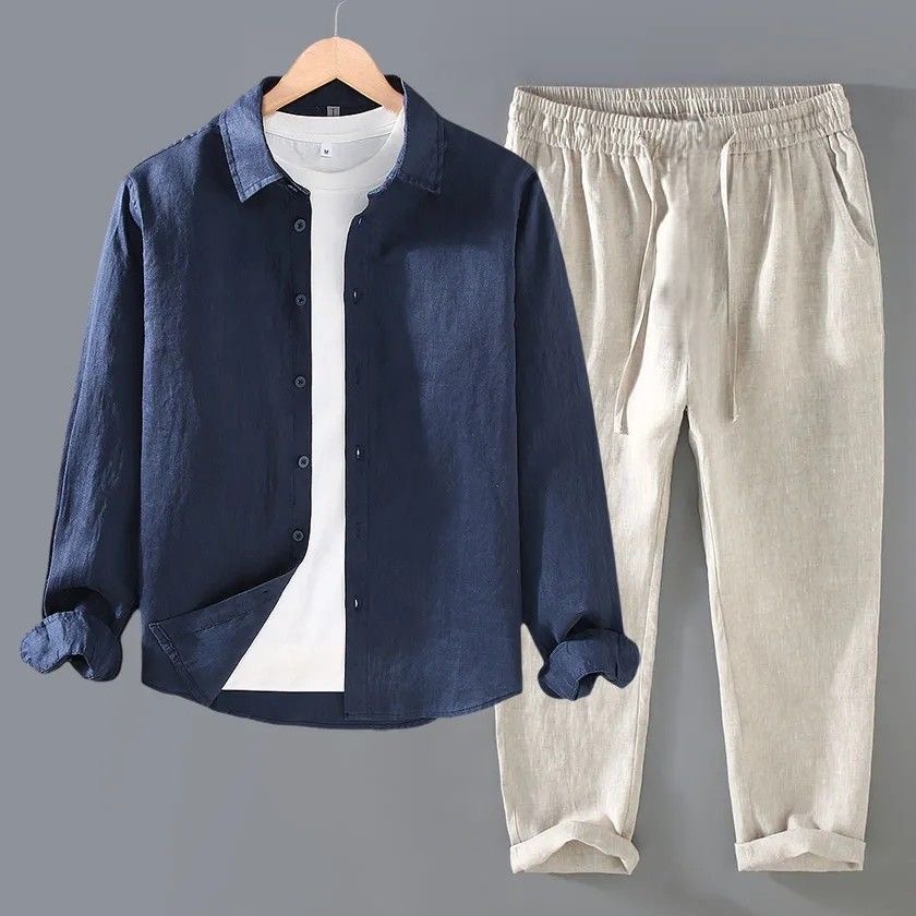 Linen Shirt Breathable - High-End Pure Linen Cotton Linen Casual