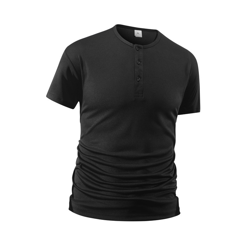 Summer Men's Solid Color Fitne - Shirt Camp Collar recension och pris