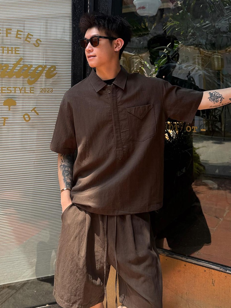 Men's Summer Linen Shirt Short - Linen Shirt Breathable recension och pris