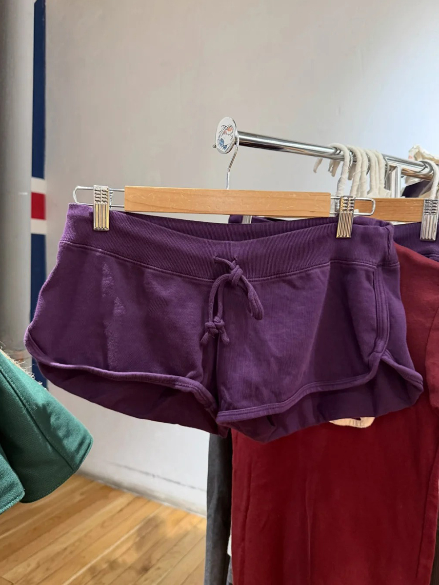 Purple Cotton Short Pant Women - Short Linen Drawstring recension och pris