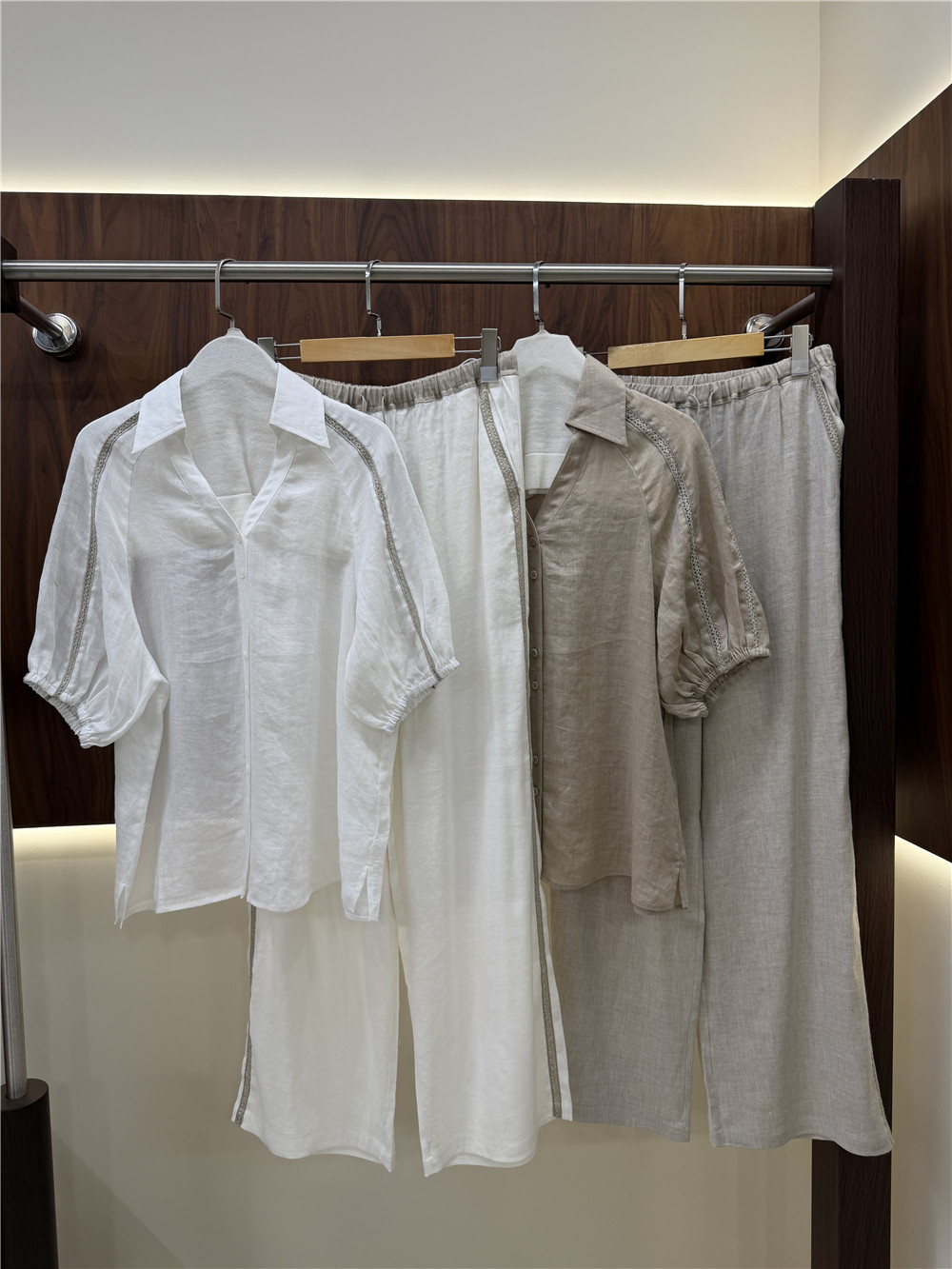 Women's Lape Short-Sleeve Shir - Short Linen Drawstring recension och pris