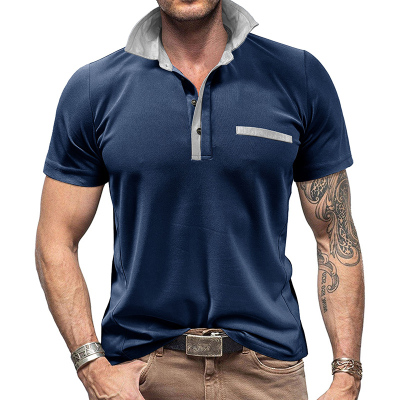 Color-Block Lapel Short Sleeve - Polo Shirt Pique recension och pris