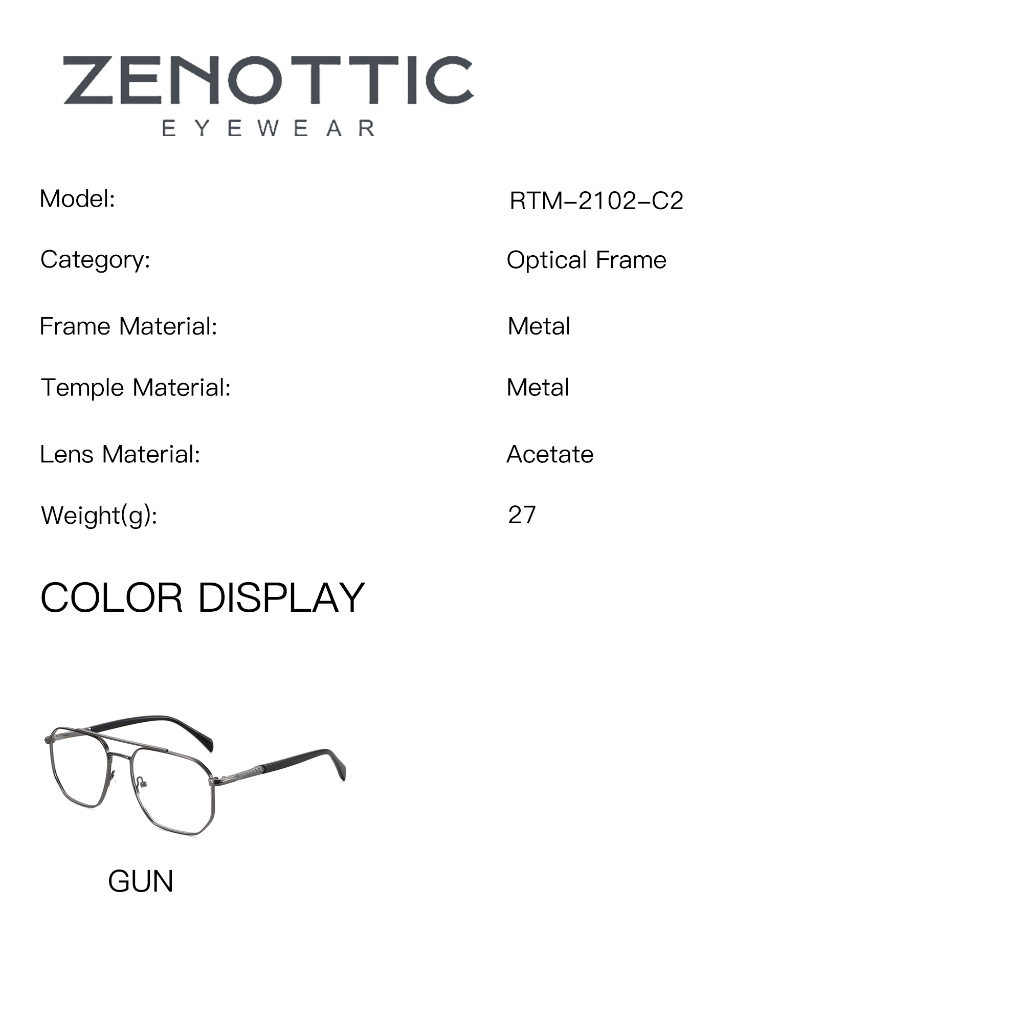 ZENOTTIC M Size Aviator Metal  - Sunglasses Aviator Polarized recension och pris