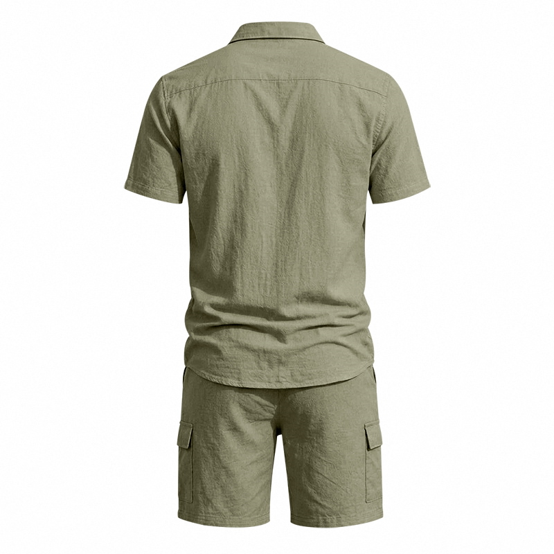 Men Summer American Linen Two  - Short Linen Drawstring recension och pris