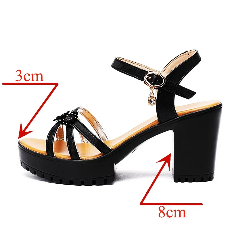 8cm Small Size 32-43 Elegant F - Casual Sandal Leather recension och pris